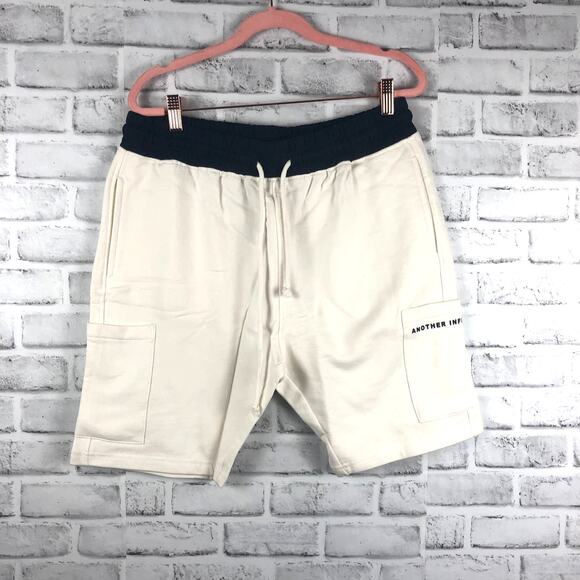 Another Influence Jersey Shorts with Pocket Ecru Sz. M NEW - Picture 3 of 9